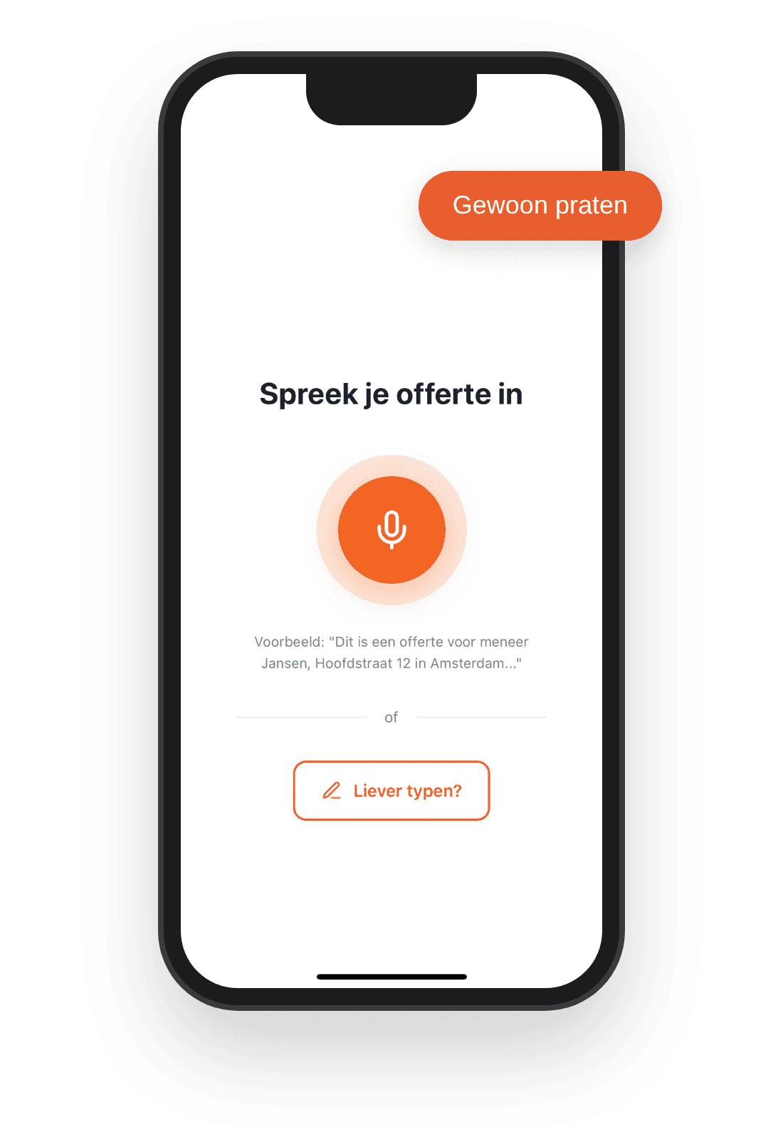 Spreek je offerte in